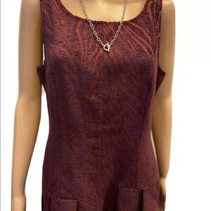 Free People, Sleeveless, Deep Red, Textured Dress with Pockets. Size 10